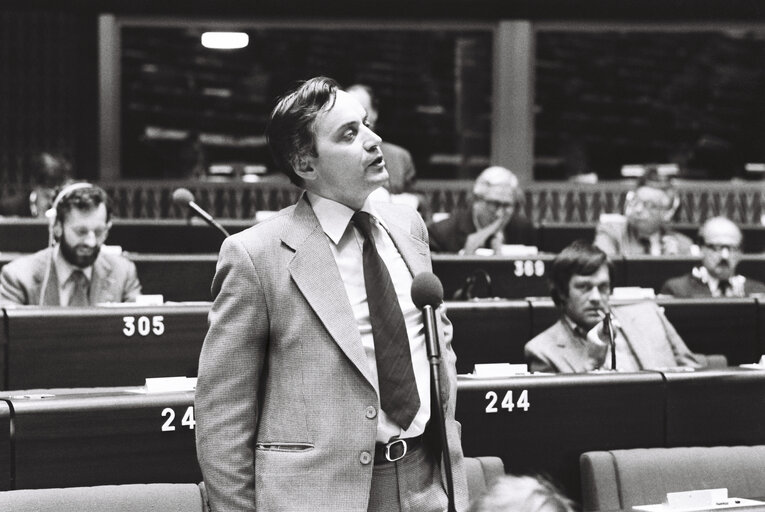 The MEP Brian HORD during a session in Strasbourg in May 1980.