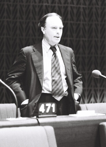 The MEP Amedee E. TURNER during a session in Strasbourg in May 1980.