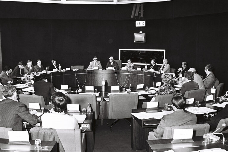 Fotografi 7: Meeting during a session in Strasbourg in May 1980.