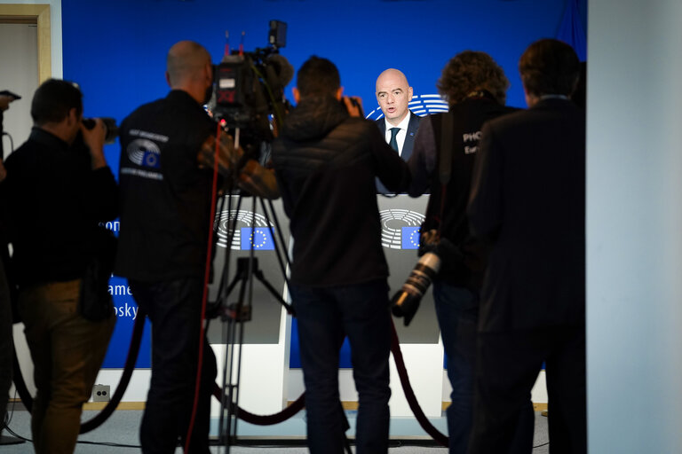 David SASSOLI, EP President meets with Gianni INFANTINO, FIFA President- Joint press statement