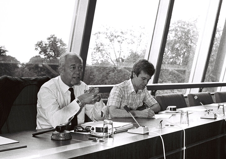 Meeting during a session in Strasbourg in May 1980.