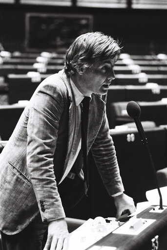 Pieter DANKERT during a session in Strasbourg in May 1980.