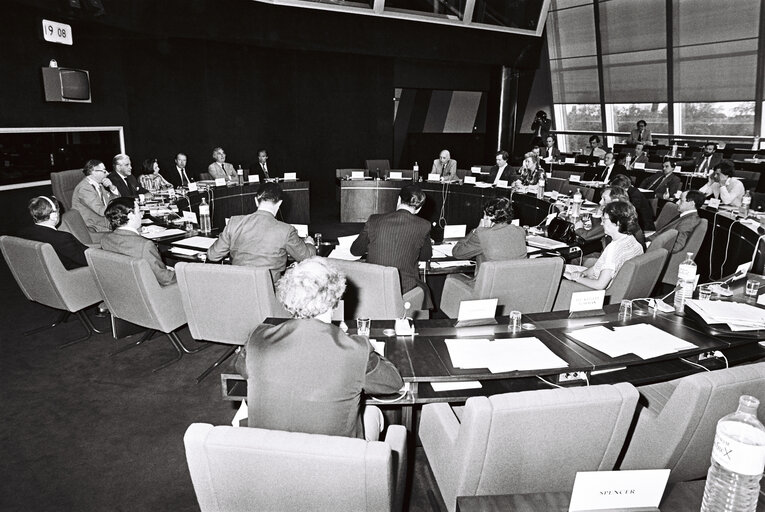 Fotografi 3: Meeting during a session in Strasbourg in May 1980.