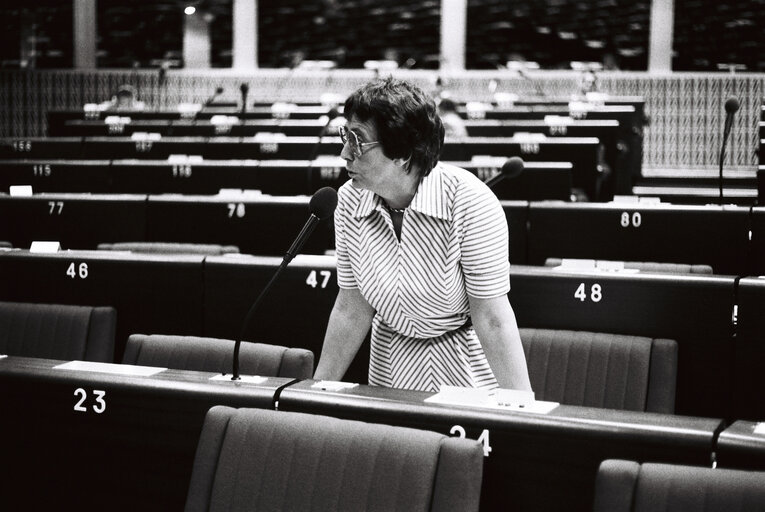 The MEP Ien VAN DEN HEUVEL during a session in Strasbourg in May 1980.