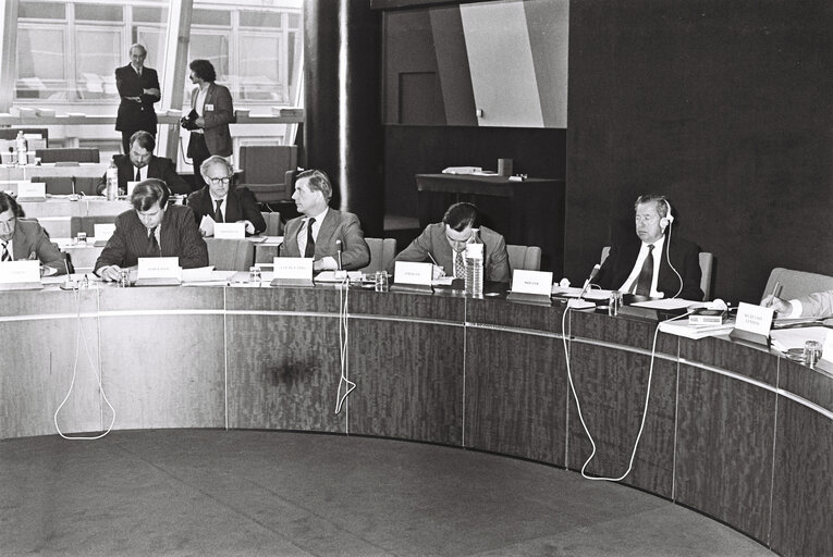 Meeting during a session in Strasbourg in May 1980.