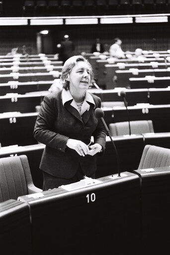 The MEP Maria Luisa  CASSANMAGNAGO CERRETTI during a session in Strasbourg on May 1980.