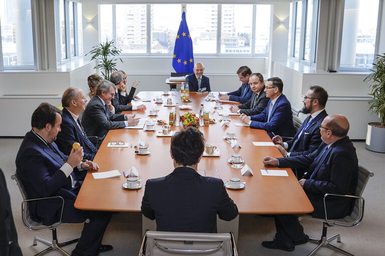 Fotografia 3: David SASSOLI, EP President meets with Mateusz MORAWIECKI, Polish Prime Minister