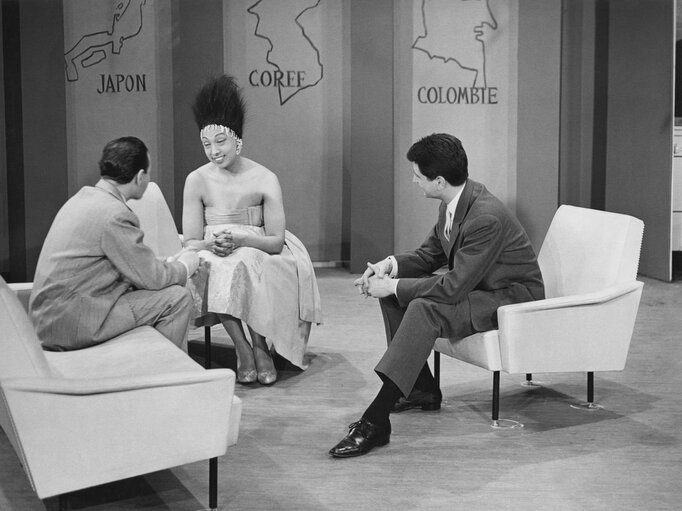 Φωτογραφία 2: Josephine BAKER in Luxembourg. Interview at Tele-Lux in March 1959.