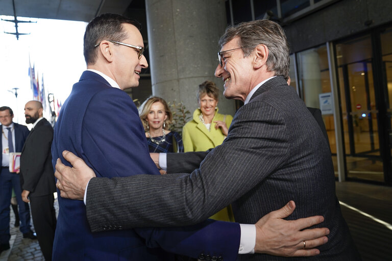 Fotografia 9: David SASSOLI, EP President meets with Mateusz MORAWIECKI, Polish Prime Minister