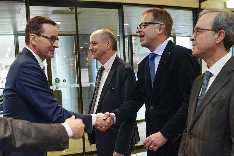 Fotografia 11: David SASSOLI, EP President meets with Mateusz MORAWIECKI, Polish Prime Minister