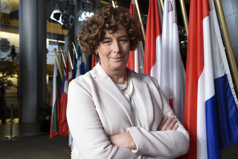 Photo 9 : Interview with Petra DE SUTTER MEP in Strasbourg