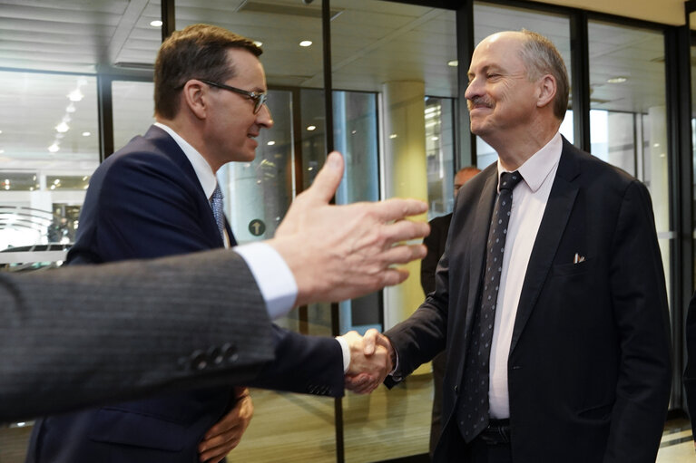 Fotografia 10: David SASSOLI, EP President meets with Mateusz MORAWIECKI, Polish Prime Minister