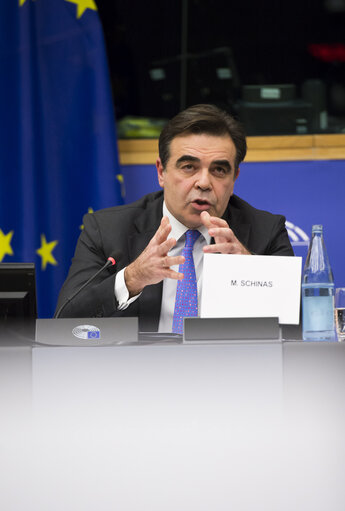 Fotografija 3: LIBE Committee - Structured dialogue with Margaritis SCHINAS, Vice-President for Promoting our European Way of Life, European Commission