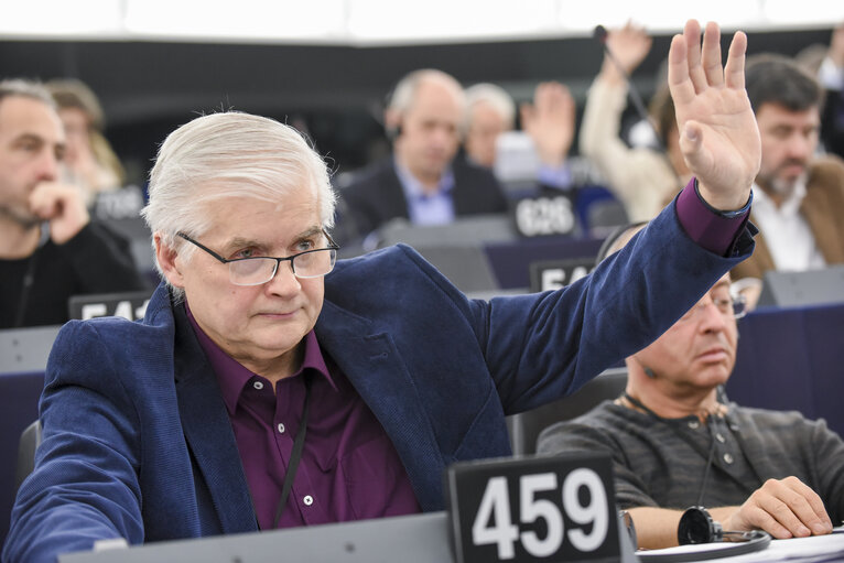 Wlodzimierz CIMOSZEWICZ in the EP in Strasbourg