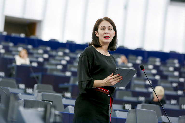 Fotografia 3: Katalin CSEH in the EP in Strasbourg