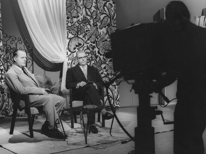 The MEP Pieter A. BLAISSE During in Interview at R.T.F. in September 1959.