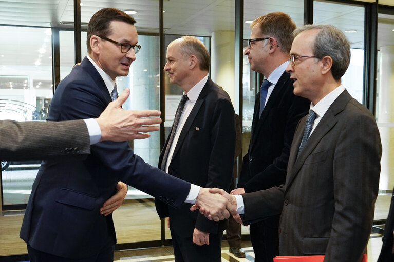 Fotografia 12: David SASSOLI, EP President meets with Mateusz MORAWIECKI, Polish Prime Minister