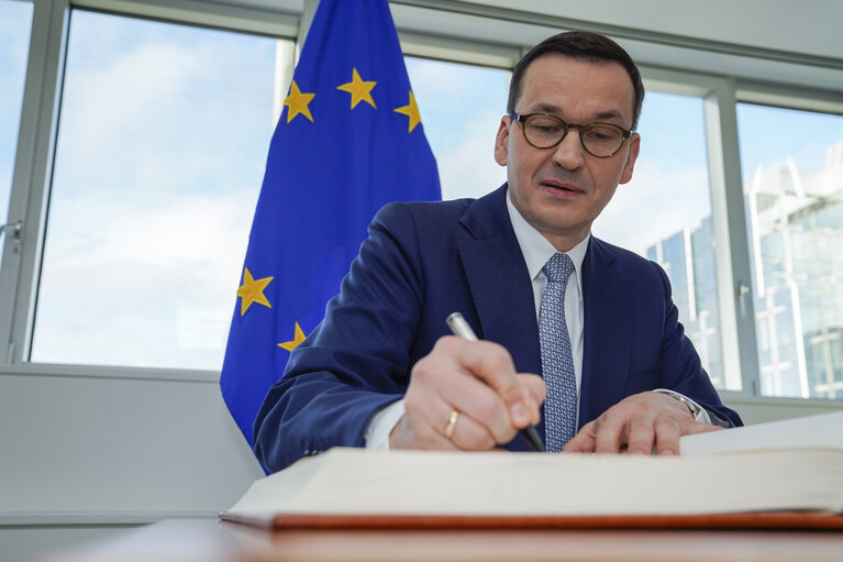 Fotografia 7: David SASSOLI, EP President meets with Mateusz MORAWIECKI, Polish Prime Minister