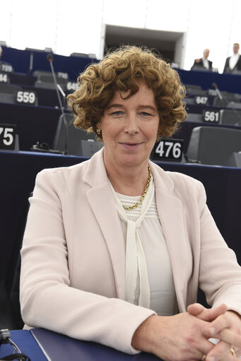 Photo 5 : Interview with Petra DE SUTTER MEP in Strasbourg