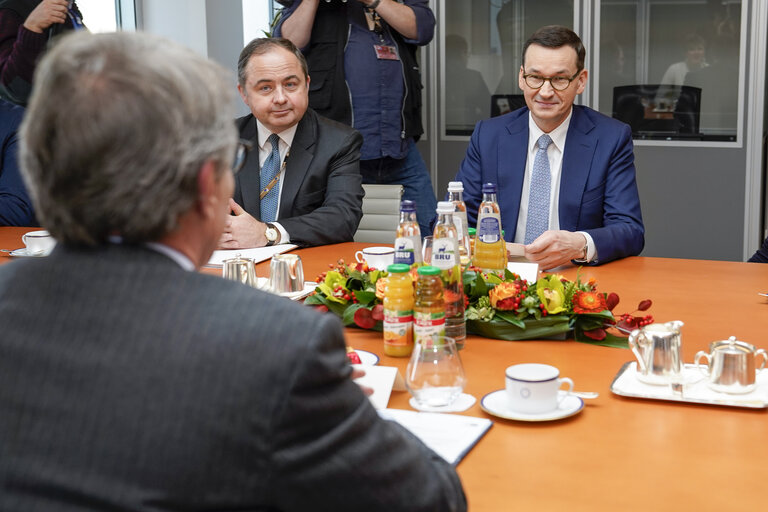 Fotografia 1: David SASSOLI, EP President meets with Mateusz MORAWIECKI, Polish Prime Minister