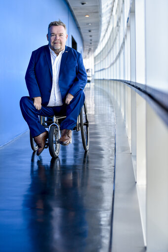 David LEGA in the European Parliament in Strasbourg