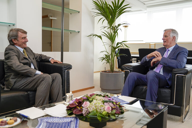 David SASSOLI, EP President meets with Michel BARNIER, EC Chief Negotiator for Article 50