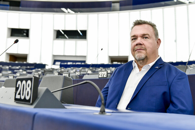 David LEGA in the European Parliament in Strasbourg