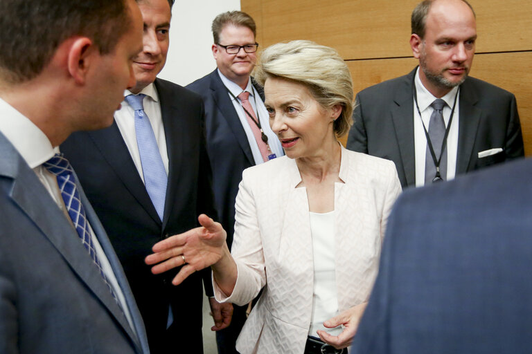Ursula von der LEYEN, Candidate for President of the European Commission meets with the EPP group