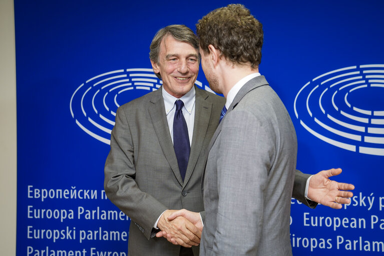 Foto 2: David SASSOLI, EP President meets with Clément BEAUNE