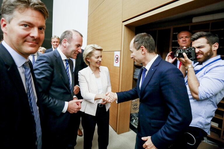 Ursula von der LEYEN, Candidate for President of the European Commission meets with the EPP group