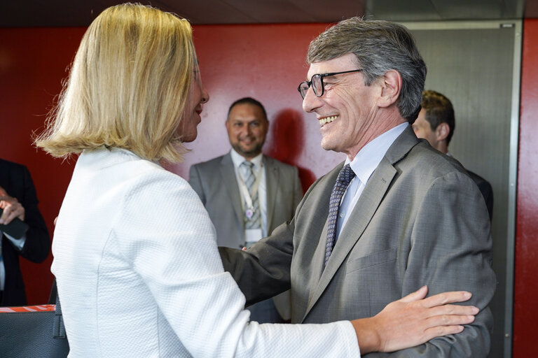 Foto 4: David SASSOLI, EP President meets with Federica MOGHERINI, High Representative of the Union for Foreign Affairs and Security Policy