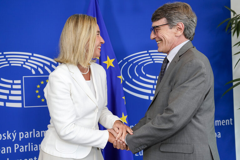 Foto 2: David SASSOLI, EP President meets with Federica MOGHERINI, High Representative of the Union for Foreign Affairs and Security Policy