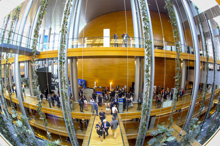 Photo 3: European Parliament in Strasbourg - Exit of the hemicycle