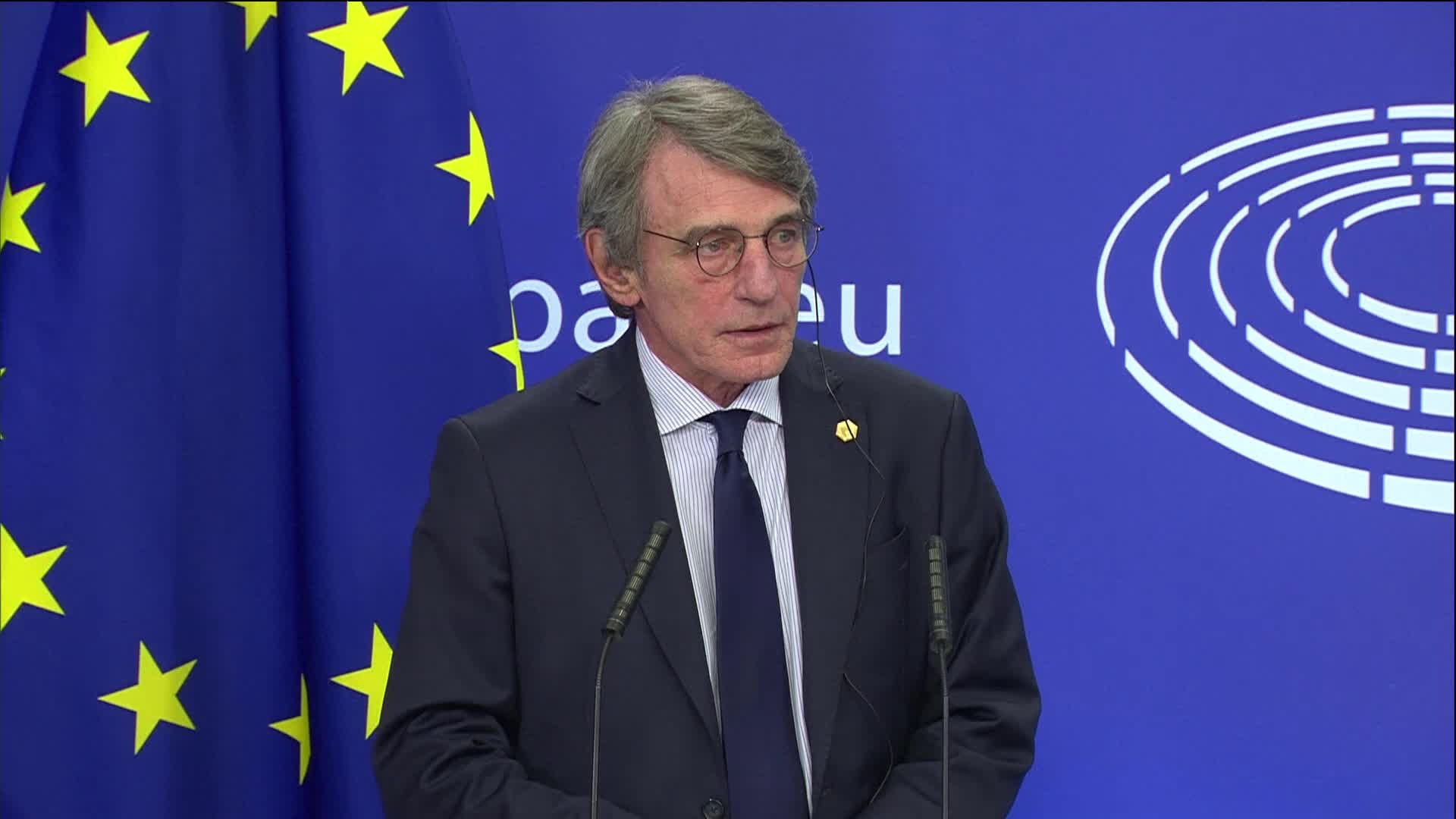 Press conference by David SASSOLI, EP President, on the European Council (10-11 December 2021)