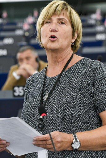 Fotografija 29: Plenary session - Humanitarian assistance in the Mediterranean