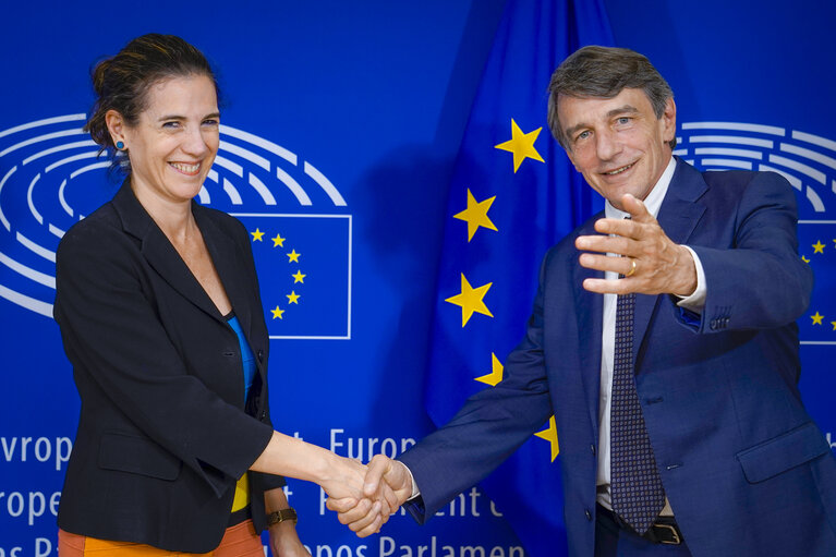 David SASSOLI, EP President meets with Maria-Cristina RUSSO, director for International Cooperation in DG Research and Innovation