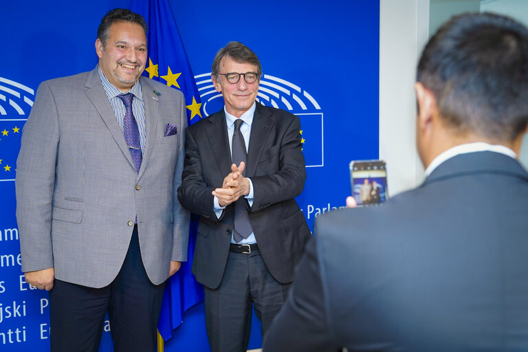 Снимка 1: David SASSOLI, EP President meets with Romeo FRANZ