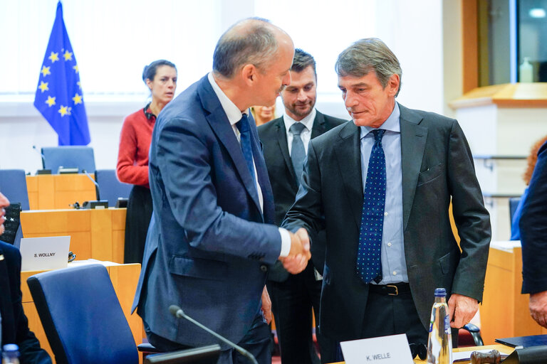 Photo 5: David SASSOLI, EP President takes part in Working Group Future of Europe