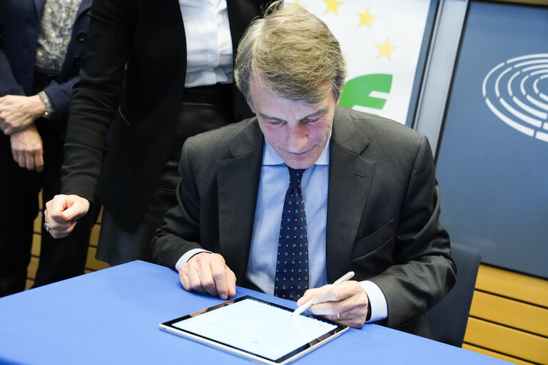 EMAS signature - New Environmental Policy of the European Parliament.