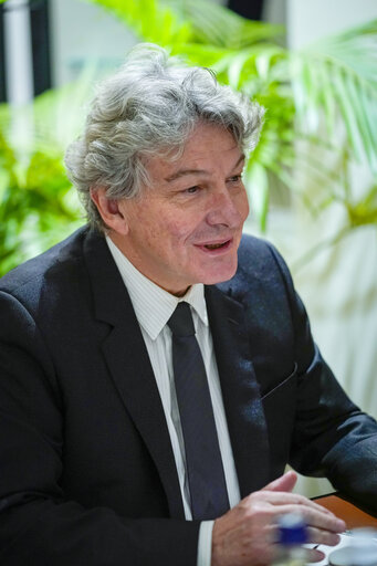 Fotografie 1: David SASSOLI, EP President meets with Thierry BRETON, French Commissioner-designate