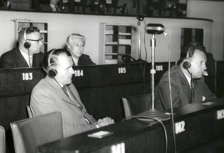 PROBST Maria in Constitutive session of the new European Parliamentary Assembly in april 1959