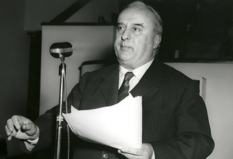 Amor TARTUFOLI in Constitutive session of the new European Parliamentary Assembly in april 1959