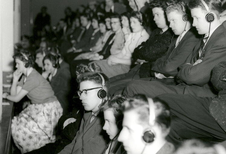 Constitutive session of the new European Parliamentary Assembly in april 1959