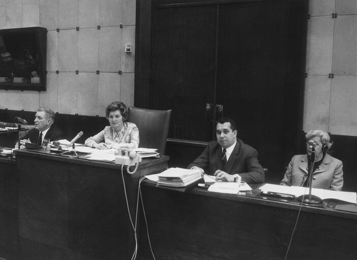 Socialist women in the EP in Strasbourg, France, May 1970.