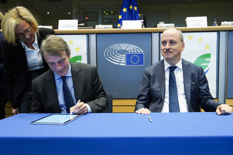 EMAS signature - New Environmental Policy of the European Parliament.