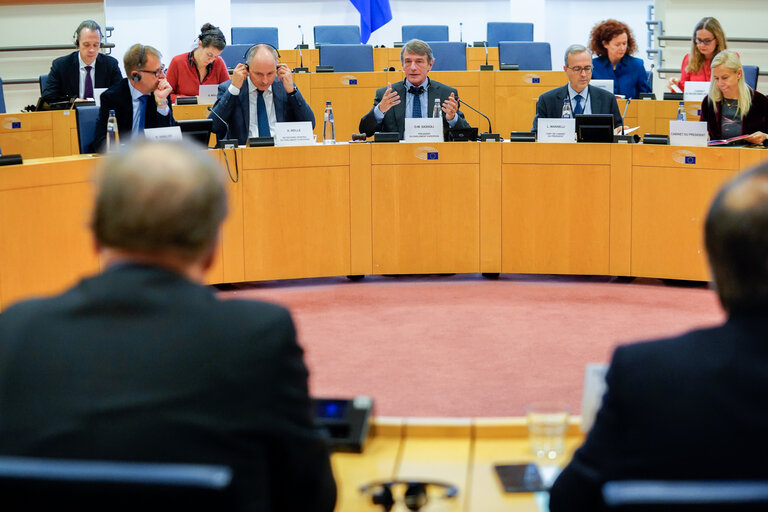 Photo 1: David SASSOLI, EP President takes part in Working Group Future of Europe