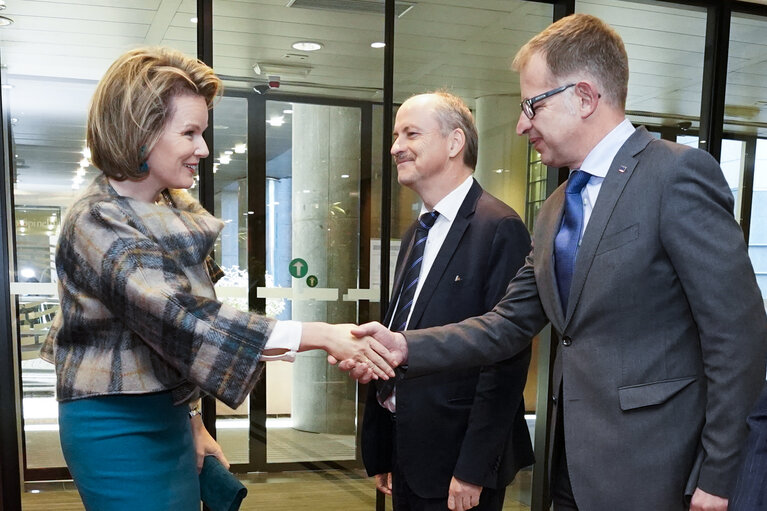 David SASSOLI, EP President meets with MATHILDE, Queen of the Belgians.