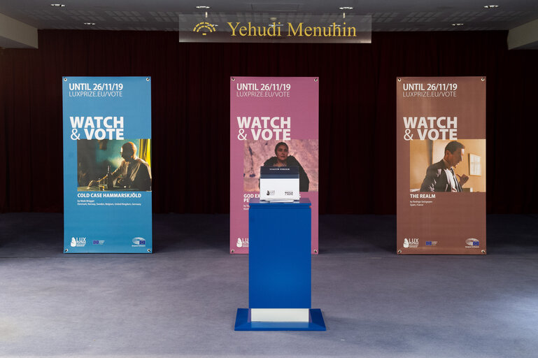 Fotografia 1: Lux Prize bilboard in the EP in Brussels