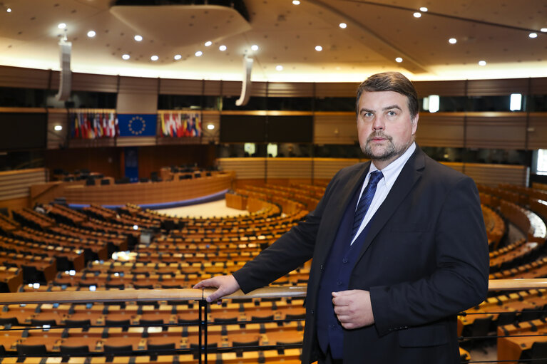 Ivars IJABS in the EP in Brussels