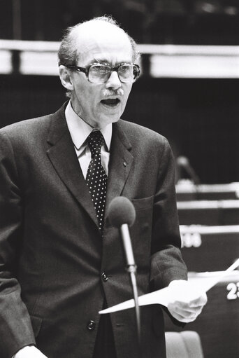 The MEP Otto von HABSBURG during a session in Strasbourg in April 1980.